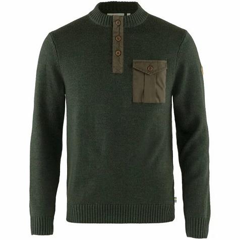 Fjällräven Övik Sweater Dark Olive Singapore For Men (SG-303213)